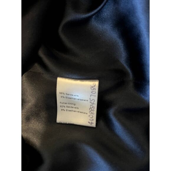 Akris Womens Silk Navy Blue Jacket Button Size 12 - Picture 3 of 5